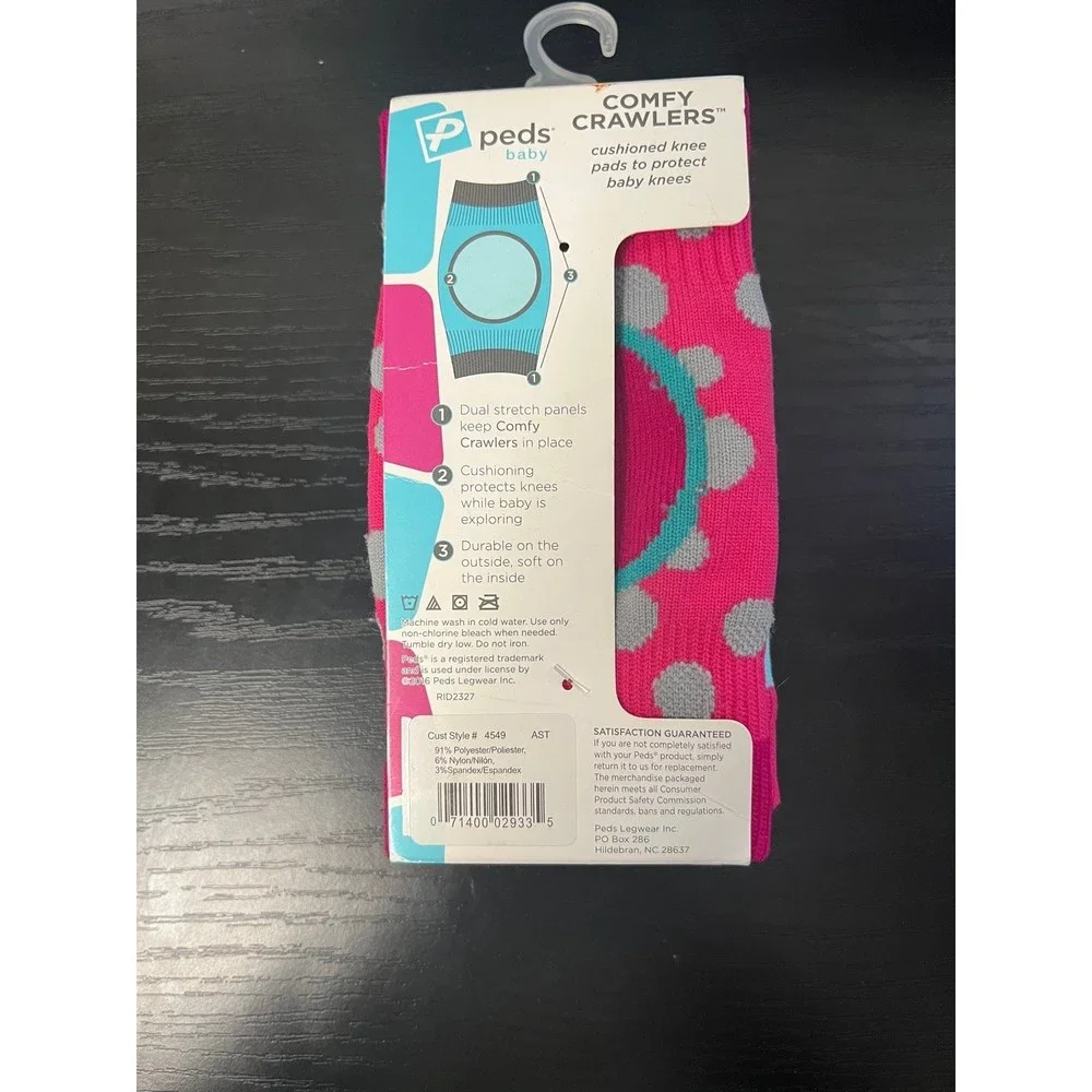 Comfy Crawlers Peds Baby slip on knee pad socks NWT